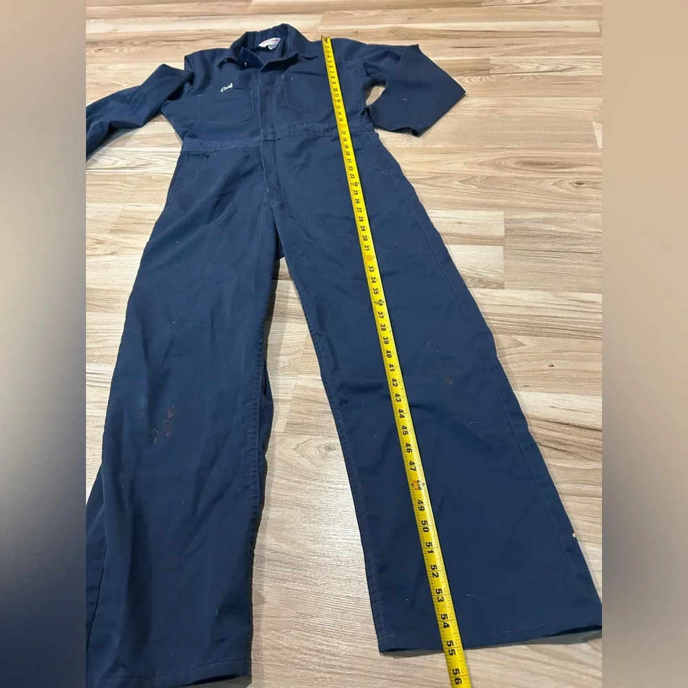 Men's Classic Navy Work Coverall - Picture 7 of 10